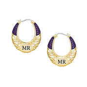 Birthstone Initial Hoops 11897 0011 b february