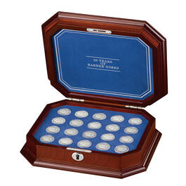 20 Years of Barber Silver Dimes 4543 0030 c open display