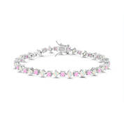 Lab Created Opal Pink Sapphire Bracelet 11142 1426 a main