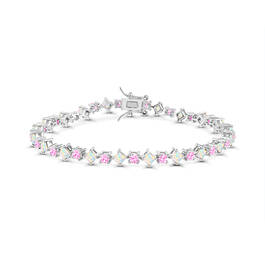 Lab Created Opal Pink Sapphire Bracelet 11142 1426 a main
