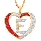 Personalized Diamond Heart Pendant 2300 0011 e initial E