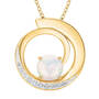 Genuine Birthstone & Diamond Swirl Pendant, Birthstone Galaxy Pendant 11165 0016 j october