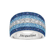 Waves of Blue Personalized Ring 11771 0012 b ring
