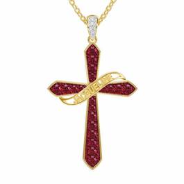 The Birthstone  Diamond Cross Necklace 6787 001 4 7
