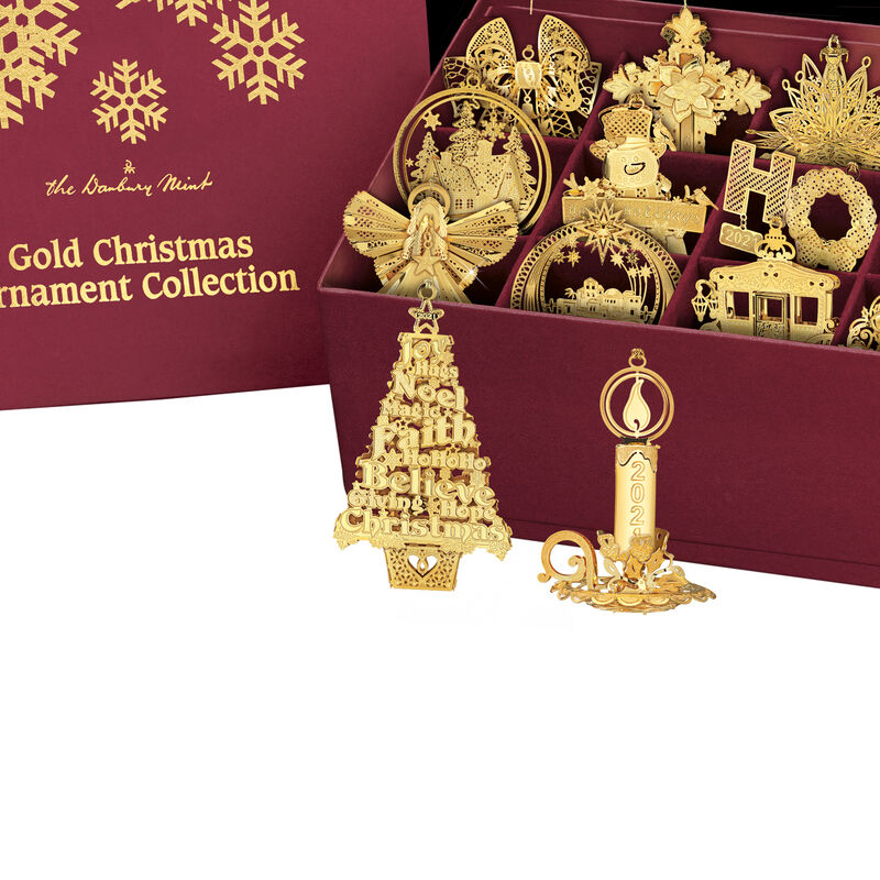 Danbury Mint 2021 Indiana Hoosiers Christmas Ornament 2021 The 2021 Gold Christmas Ornament Collection