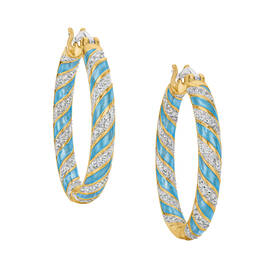 Birthstone Inside Out Hoops 11072 0018 c march