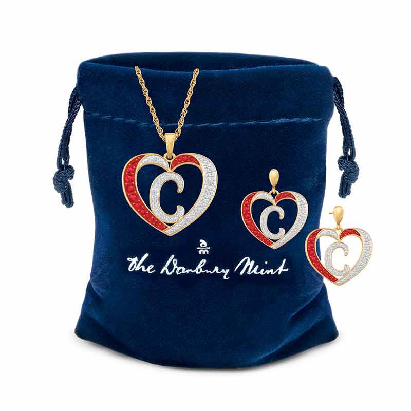 Personalized Diamond Initial Heart Set 2300 005 2 4