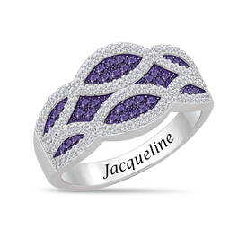 Personalized Stunning Birthstone Ring 11164 0017 b february