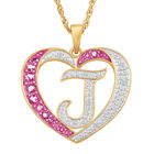 Personalized Birthstone Diamond Initial Heart Pendant 10575 0012 j october j