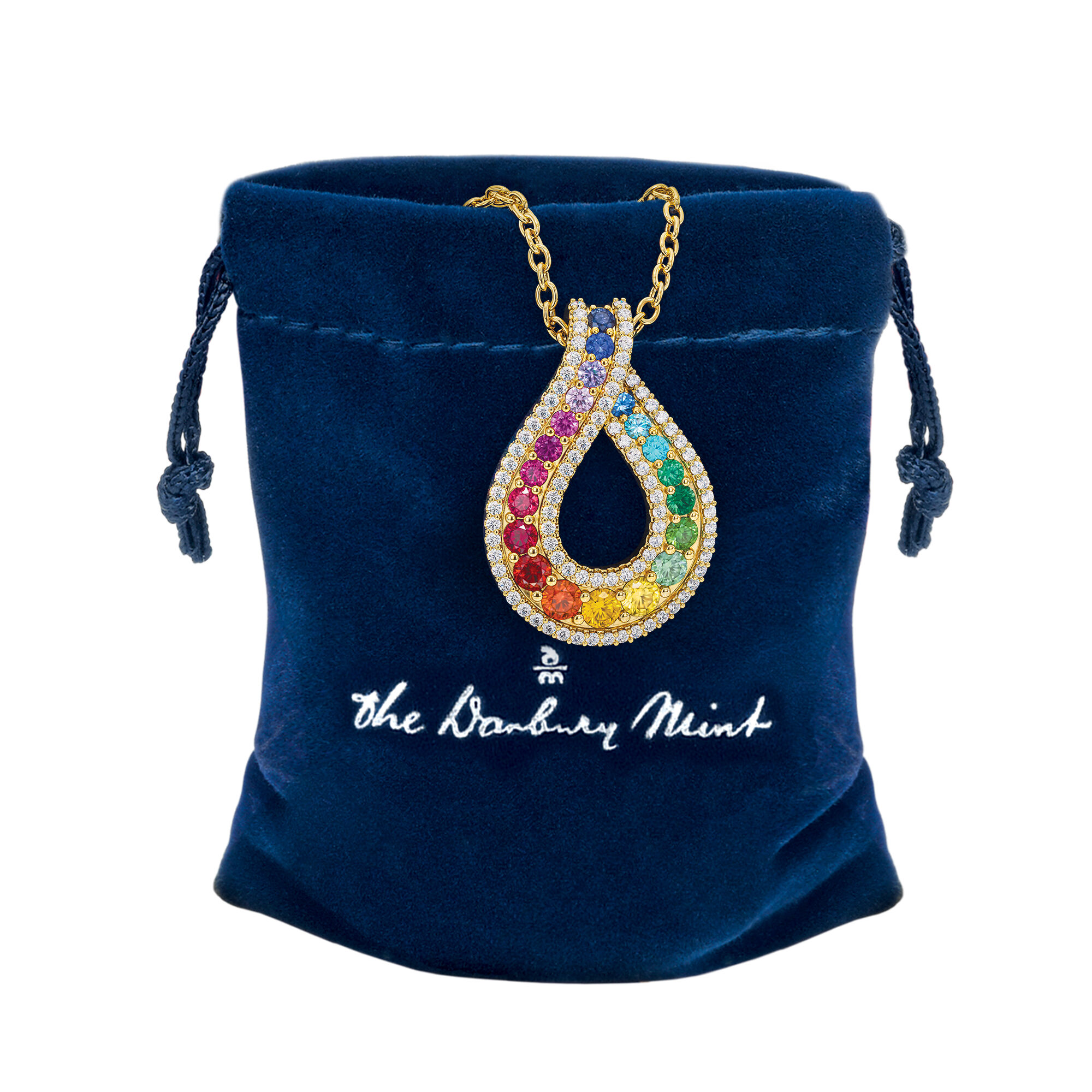 The Rainbow Drop Pendant 10681 0013 g gift pouch