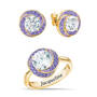Love Knot Birthstone Ring with Free Matching Earrings 12097 0017 f june