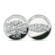 Super Bowl Flip Coin Silver Plated Collection 11732 0192 a Saints44