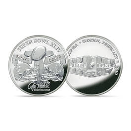 Super Bowl Flip Coin Silver Plated Collection 11732 0192 a Saints44