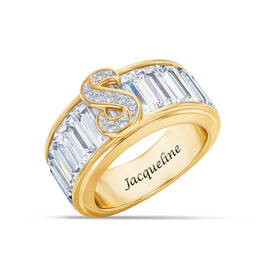 Personalized Birthstone Diamond Initial Ring 11033 0016 d april