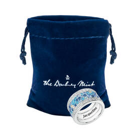 Personalized Ocean Blue Stackable Ring Set 12355 0014 g giftpouch