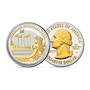Platinum and Gold Highlighted Land of the Free Quarters 11129 0011 a NMI