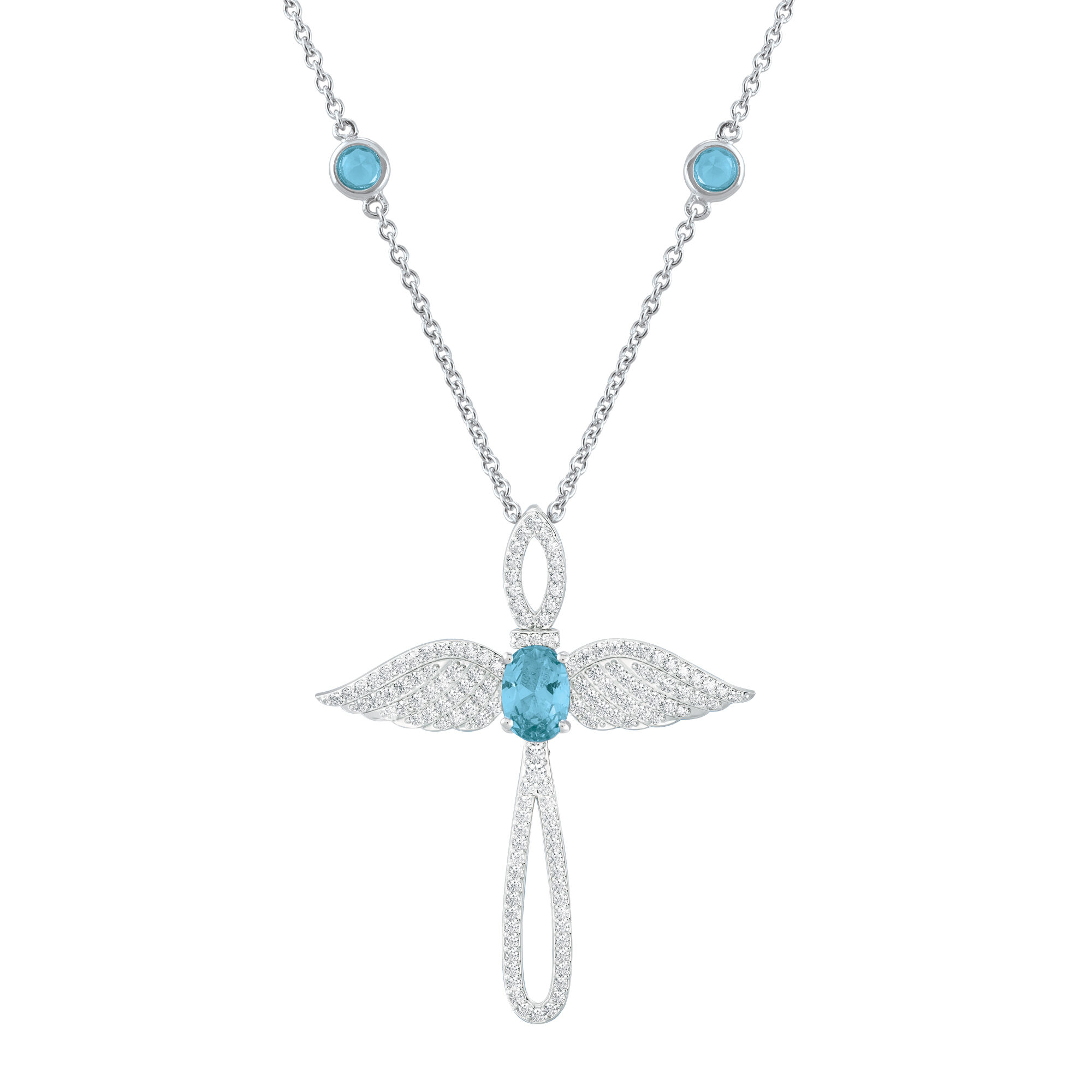 Touched by an Angel Birthstone Necklace 6842 0017 c march