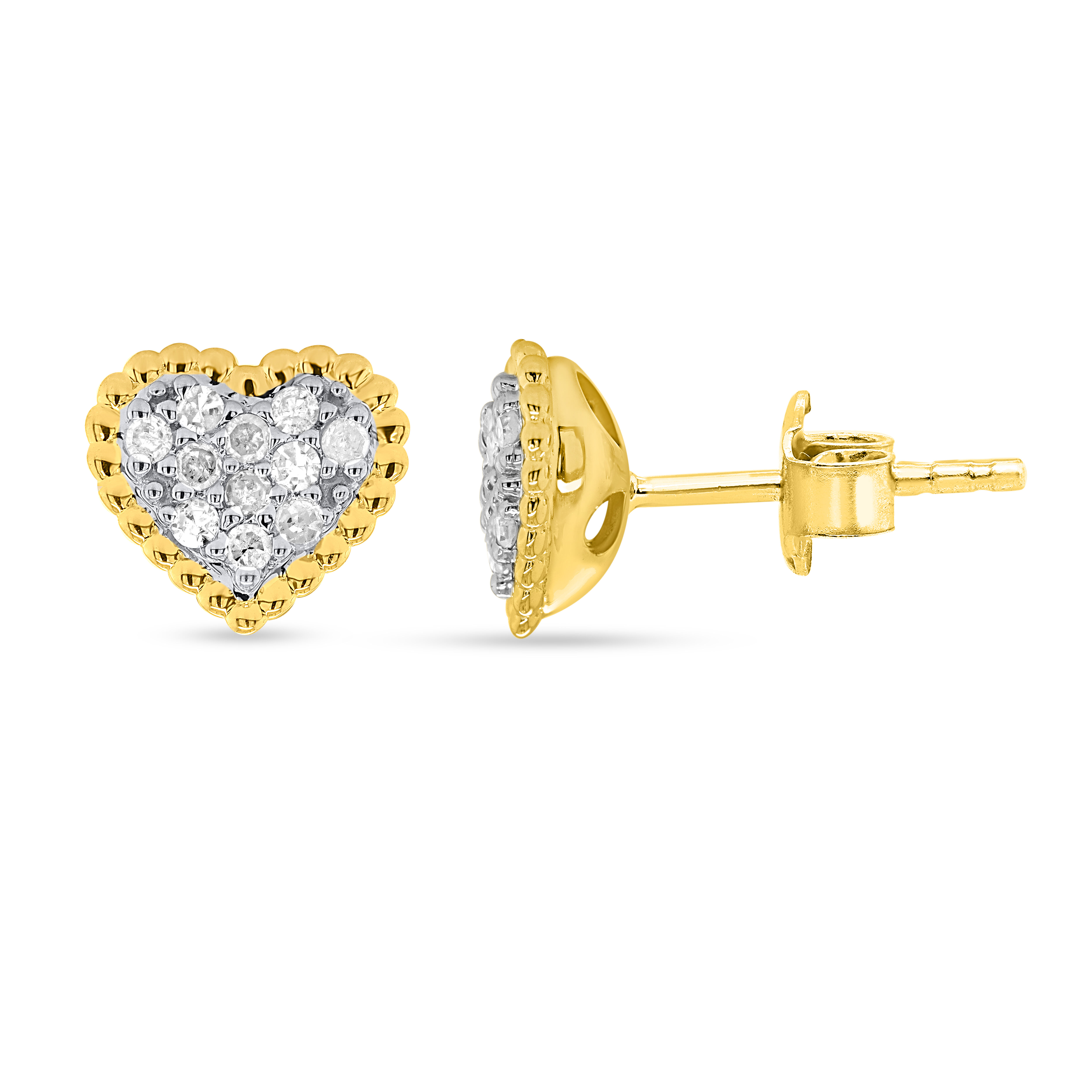 Diamond Cluster Heart Studs 11142 0238 a main