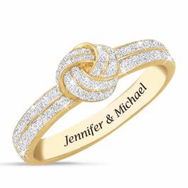 Diamond Love Knot Personalized Ring 2113 001 8 1