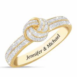 Diamond Love Knot Personalized Ring 2113 001 8 1