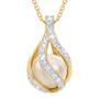 Loves Embrace Pearl  Diamond Necklace 1638 001 6 1