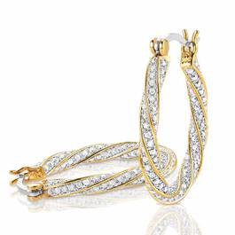 Dazzling Diamond Swirl Hoops 6207 001 6 2