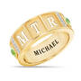 Personalized Birthstone Initials Ring, Personalized Birthstone Initials Ring 11010 0013 i august