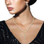 Loves Embrace Pearl Necklace Earring Set 6914 0010 m model