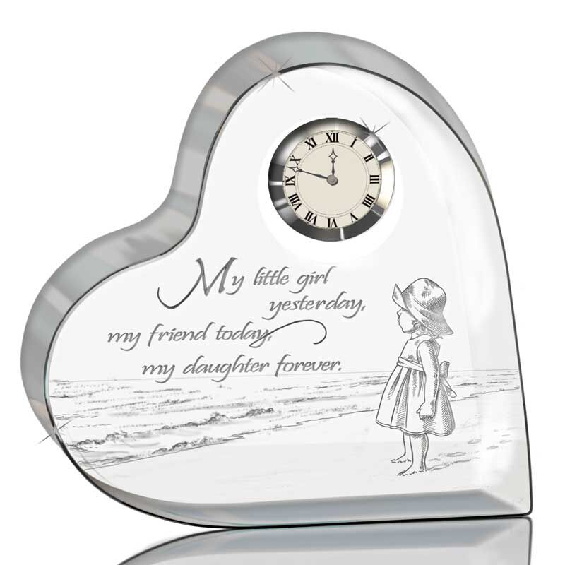 My Daughter Forever Crystal Desk Clock 4257 007 7 1