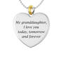 My Granddaughter I Will Always Love You Diamond Journey Pendant 6265 0015 c back