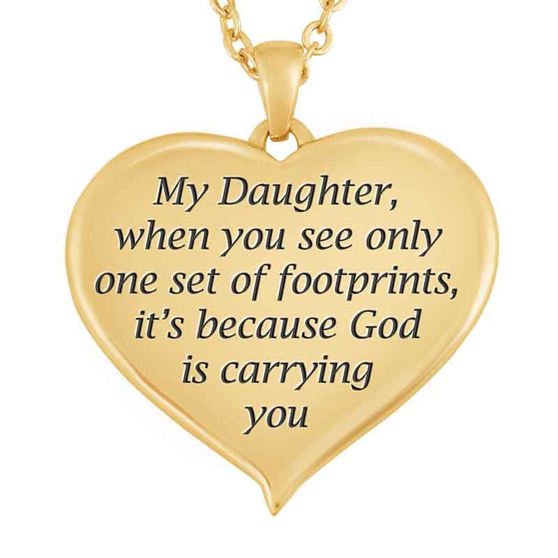 GiftJewelryShop Gold-Plated Footprints in The Sand White Crystal Charm Pendant Necklace