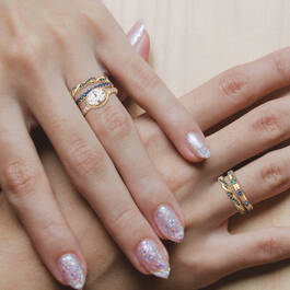 Shades of Blue Stackable Five Ring Set 12360 0017 n model