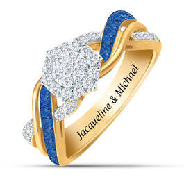 Personalized Birthstone and Diamond Ring 10751 0018 i september