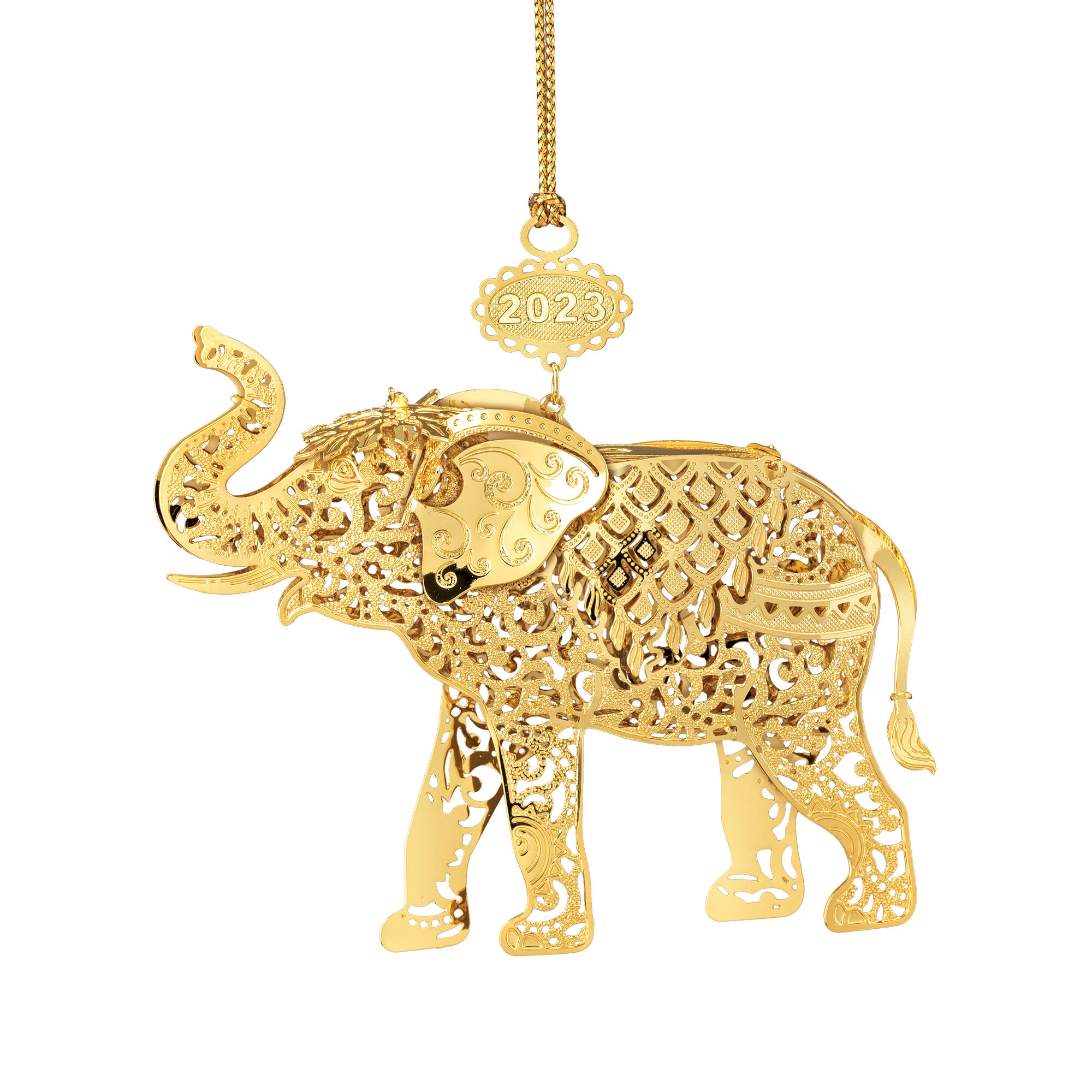 The 2023 Gold Christmas Ornament Collection 10312 0036 e elephant