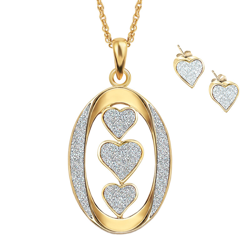 My Daughter I Love You Diamond Pendant with FREE Matching Diamond Earrings 2965 0199 a main