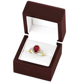 Crimson Majesty 14kt Garnet  Diamond Ring 1881 001 0 2