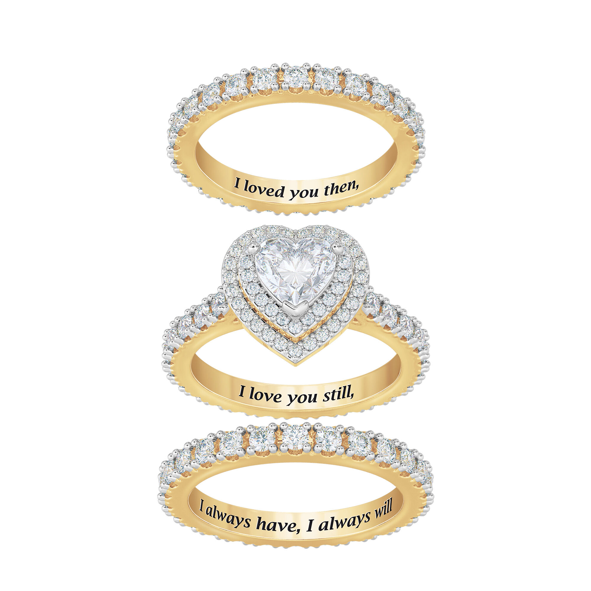 Love Everlasting Stackable Ring Set 2449 0062 d separated