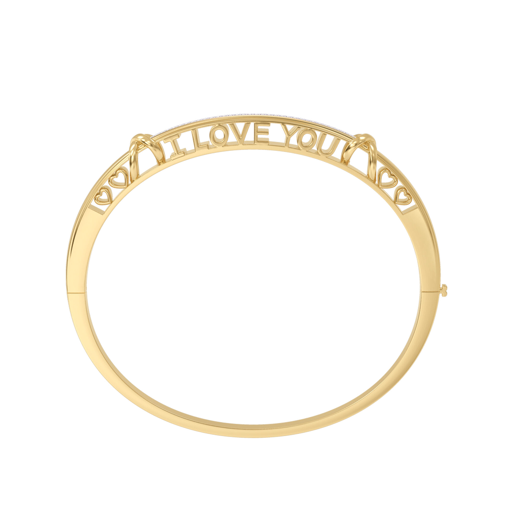 I Love You Diamond Kiss Bangle 10100 0016 b stright