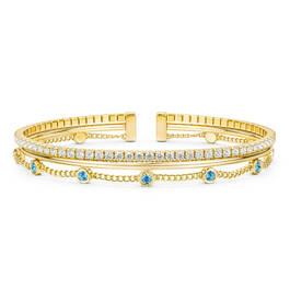 Personalized Luxe Birthstone Cuff 11997 0010 l december