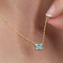 Pretty Petite Blue Topaz Necklace 11599 0053 m model