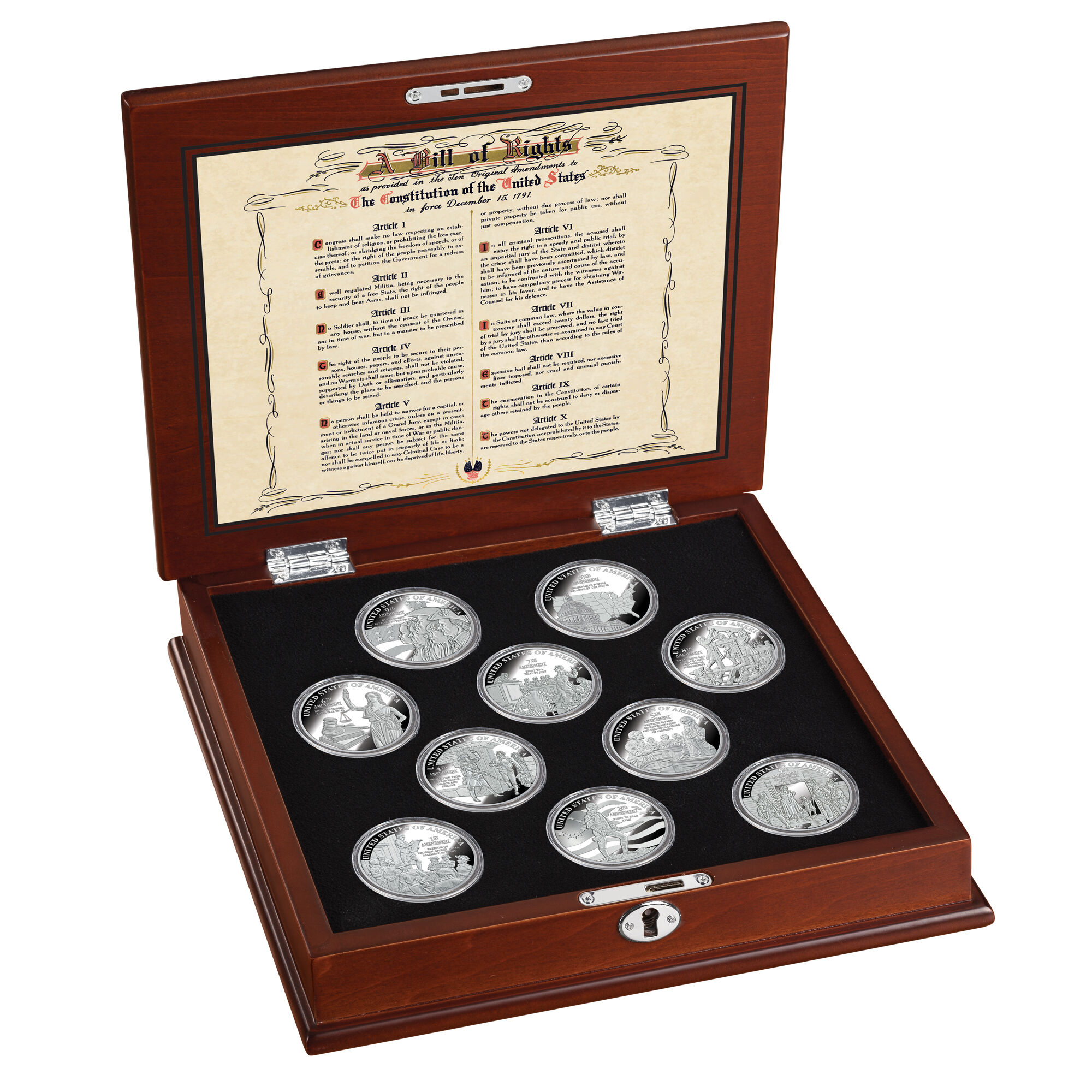 The Bill of Rights Silver Bullion Commemoratives 6530 0030 g display