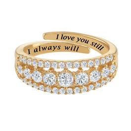 Our Love is Forever Diamonisse Adjustable Ring 6987 0012 d stright