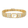 Personalized Diamond Initial Bracelet 10763 0014 d Initial P