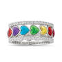 Rainbow of Hearts Stackable Ring Set 11937 0013 a main
