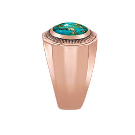 Restoration Mens Turquoise Copper Ring 10824 0011 b sideview