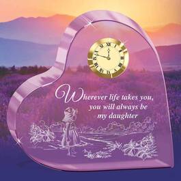 Always My Daughter Crystal Desk Clock 6082 001 6 2
