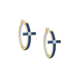 The Birthstone Diamond Cross Hoops 11446 0017 i september