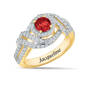 Personalized Genuine Birthstone Swirl Ring, Personalized Genuine Birthstone Swirl Ring 10904 0014 g july