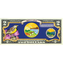 State Bird and Flower Enhanced $2 Bill Collection 11346 0018 a Montana