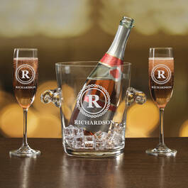 The Personalized Champagne Set 10036 0015 f pink bottle